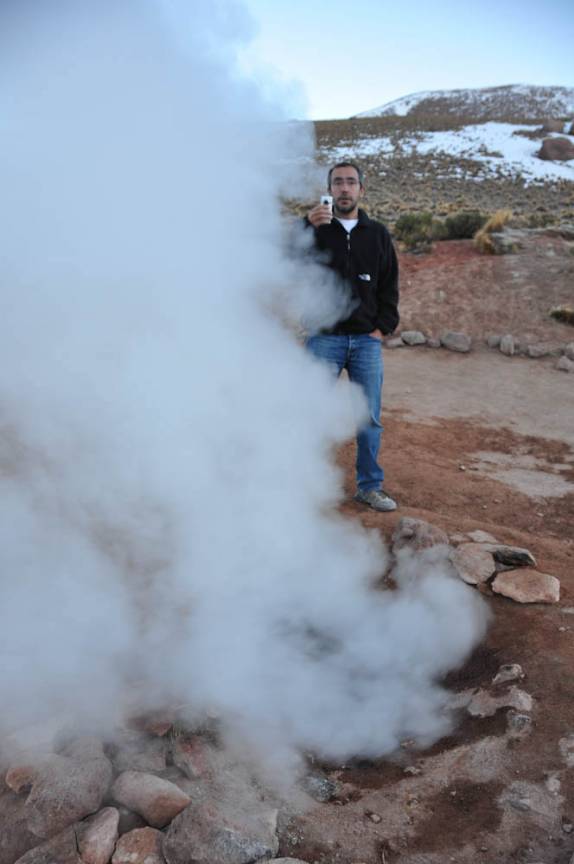 Um dos Geisers del Tatio, na região do Atacama, no norte do Chile